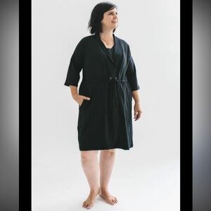 Brobe Surgery Recovery Robe with Inside Pockets Black Women’s Size Large
